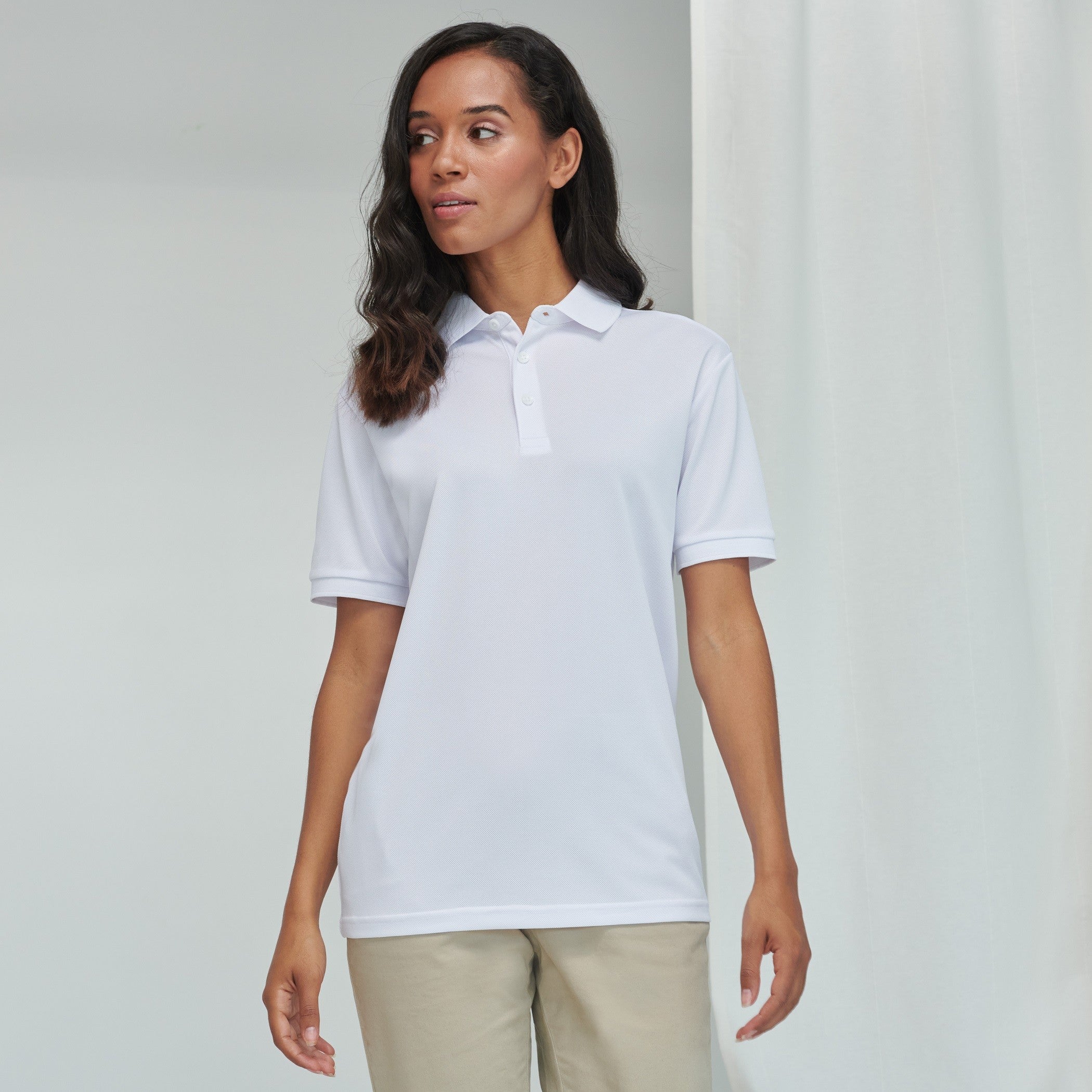 Recycled Polyester Pique Polo Shirt | WHITE